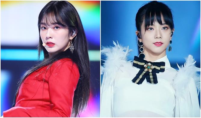 Female K-Pop Idols' Battle of the Bangs: Irene vs. JiSoo 