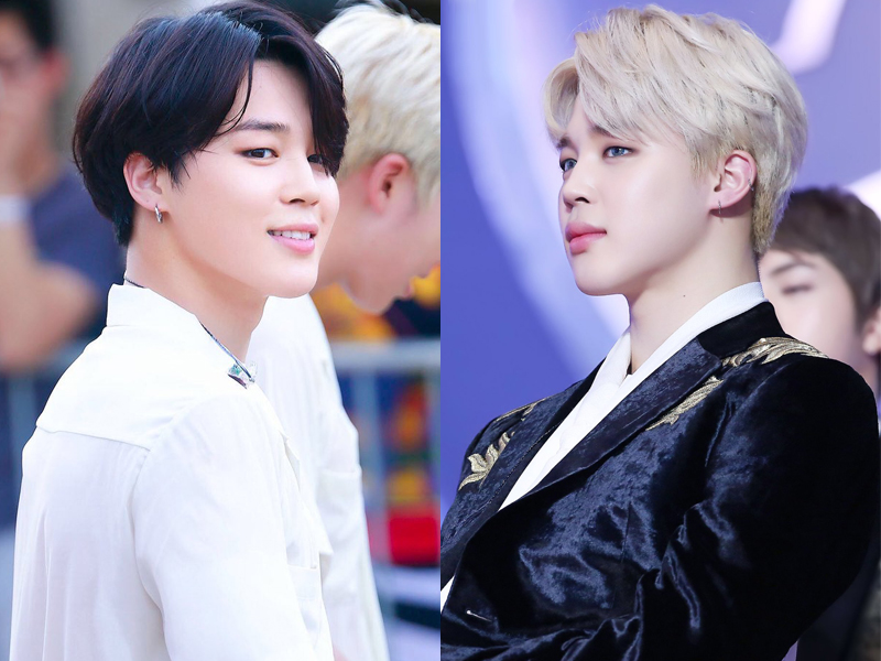 jimin, bts jimin, bts members, jimin blonde, jimin black, kpop idols hair, ...