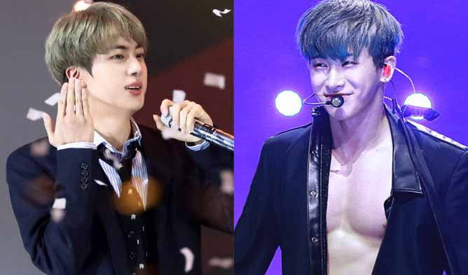 Bts S Jin Reacts To Monsta X S Wonho Abs During Mama 2018 Japan