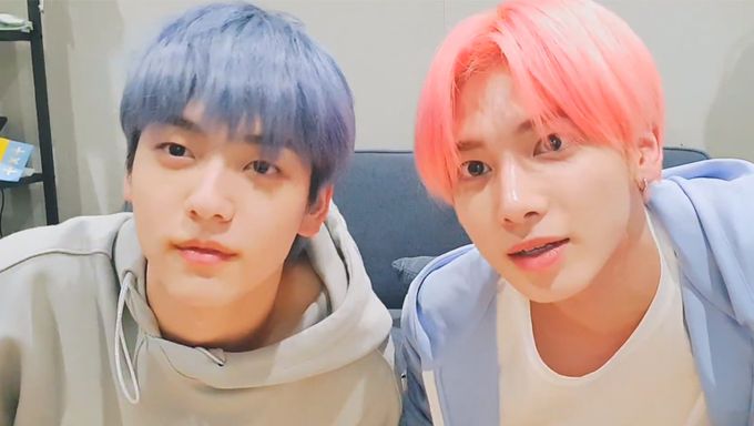 TXT's SooBin And TaeHyun Are Sweet With Pastel Hair Colors - Kpopmap