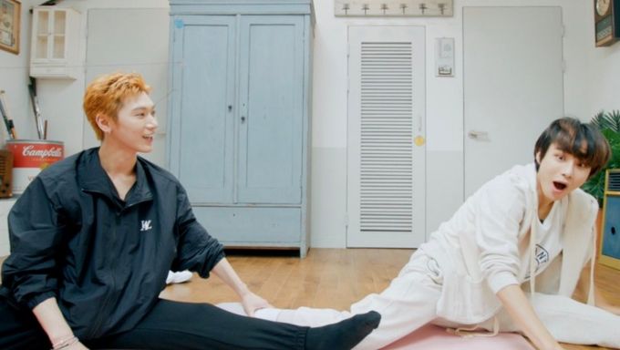 NCT s JungWoo and Ten Stretch And Struggle In Latest YouTube Video - 34