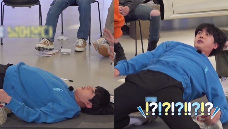 BTS's Jin Surprises Himself With His Unexpected Flexibility On V-Live "Run BTS!"