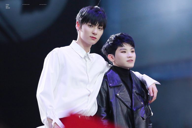 Hwang MinHyun And WooZi Are Cool Pledis Boys At MAMA 2018