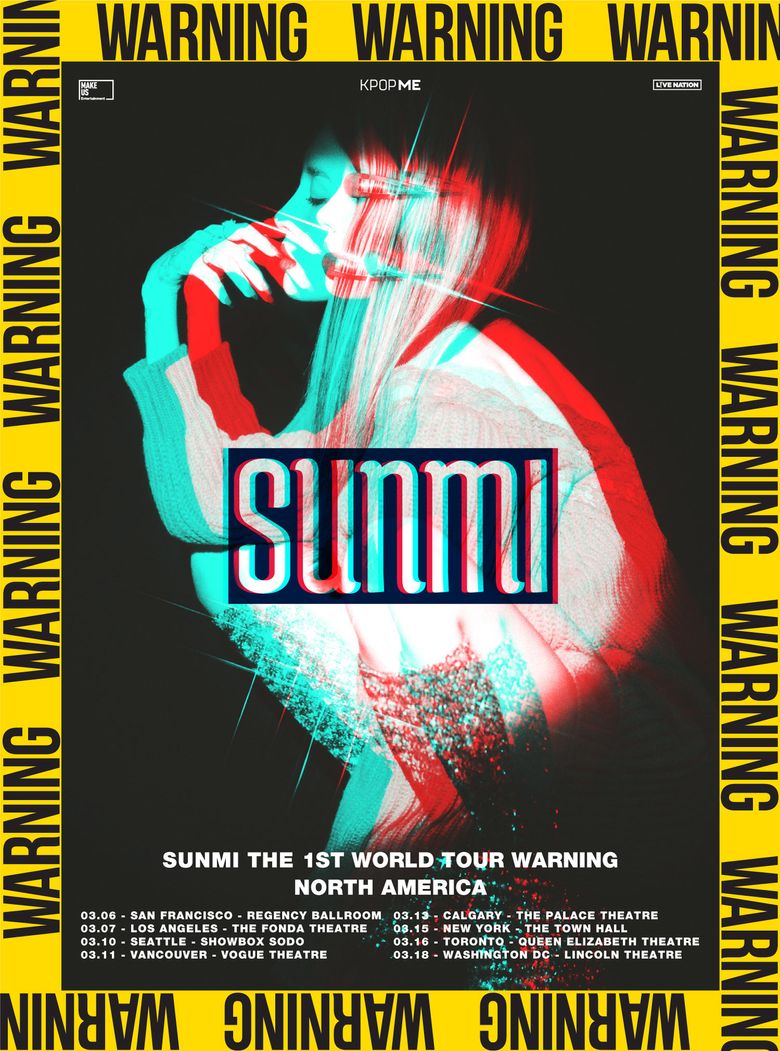  2019 SunMi THE 1ST WORLD TOUR ‘WARNING’: Cities And Ticket Details