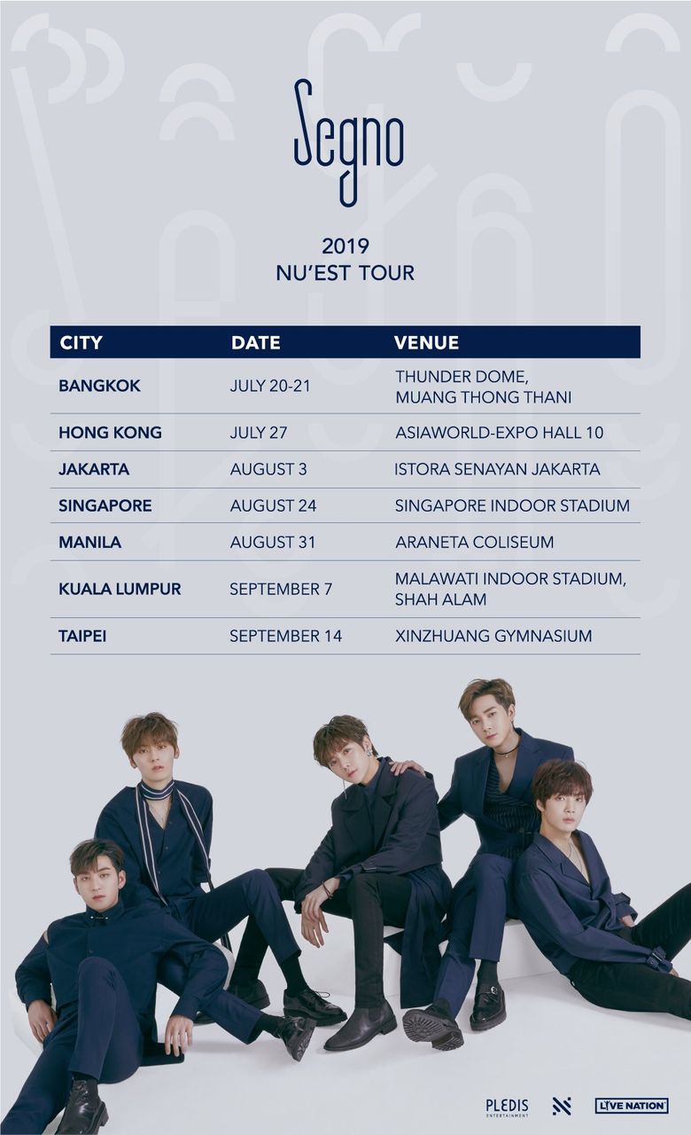  2019 NU’EST TOUR “Segno”: Cities And Ticket Details