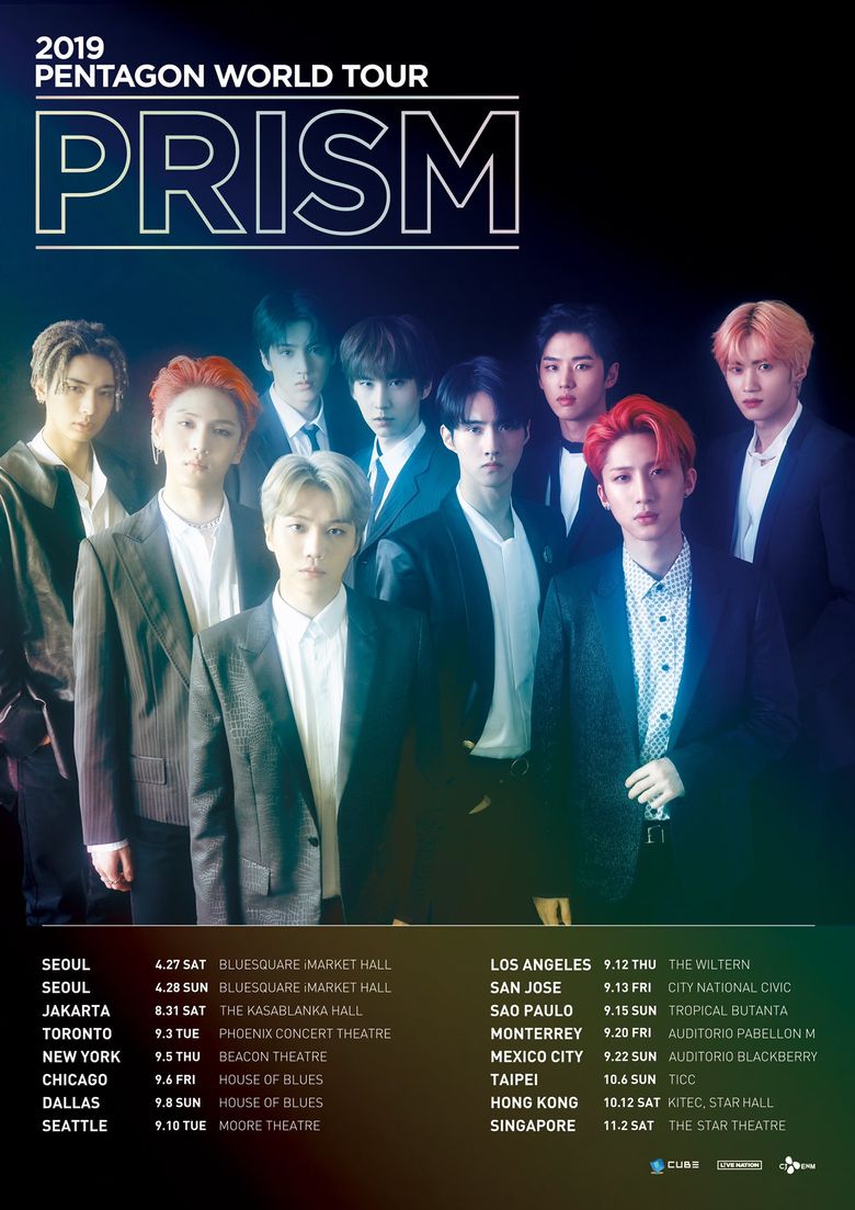  2019 PENTAGON World Tour “PRISM”: Cities And Ticket Details