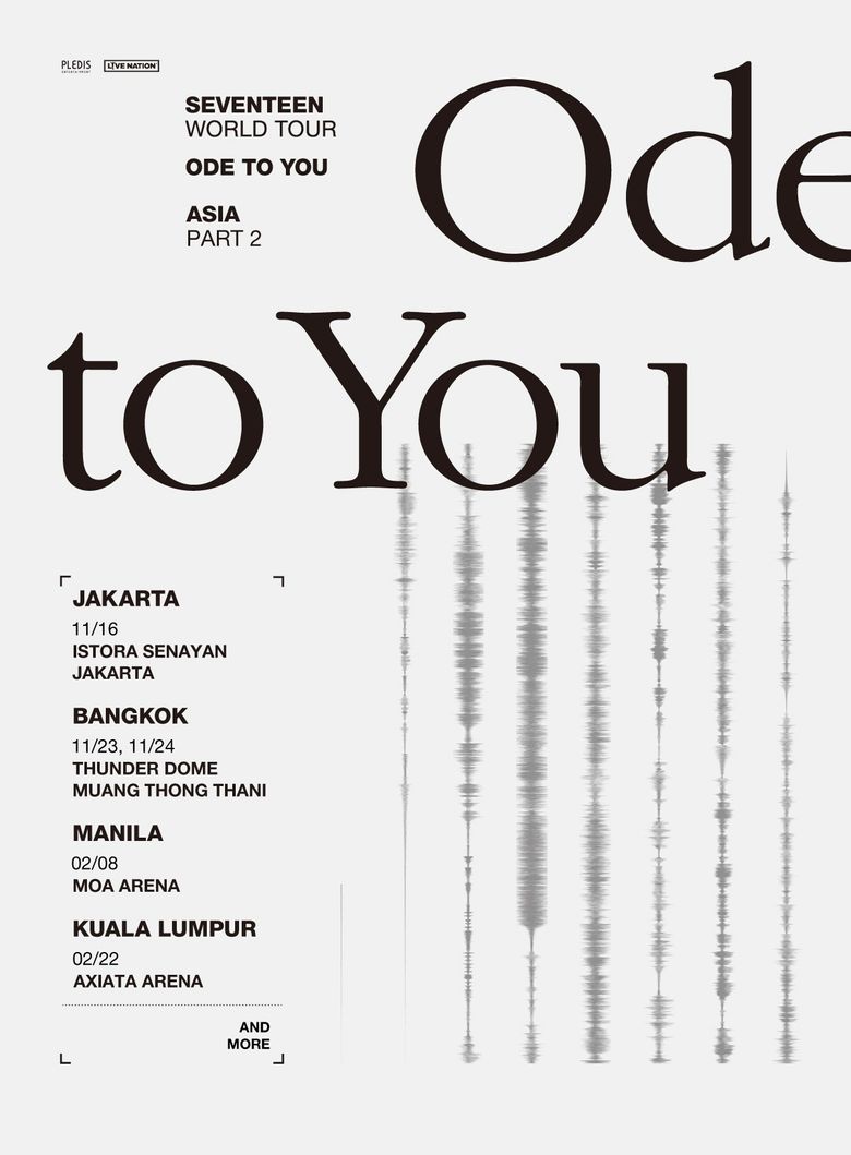 SEVENTEEN World Tour “ODE TO YOU”: Cities And Ticket Details