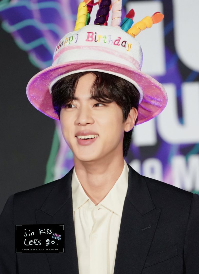 Fans Laugh At How BTS's Jin Lent TXT's SooBin His Birthday Hat - Kpopmap