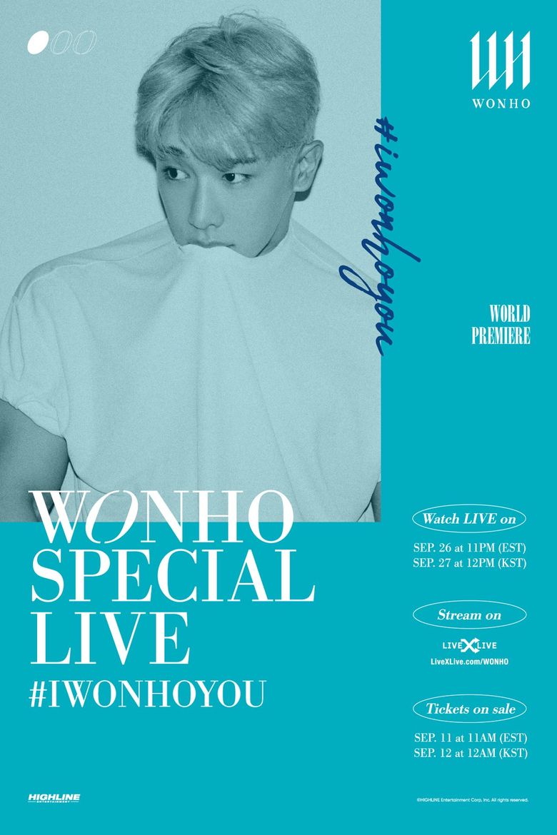 WONHO SPECIAL LIVE #IWONHOYOU : Live Stream And Ticket Details