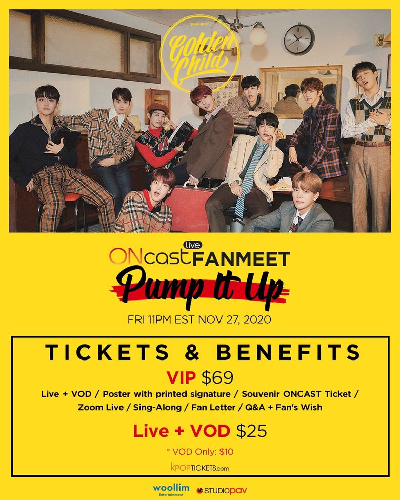 Golden Child Oncast Live Fanmeet “PUMP IT UP”: Live Stream And Ticket Link