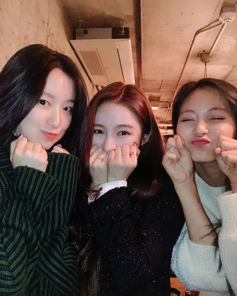 Netizens Take A Closer Look At Friendship Between TWICE's Tzuyu, CLC's Elkie And (G)I-DLE's ShuHua