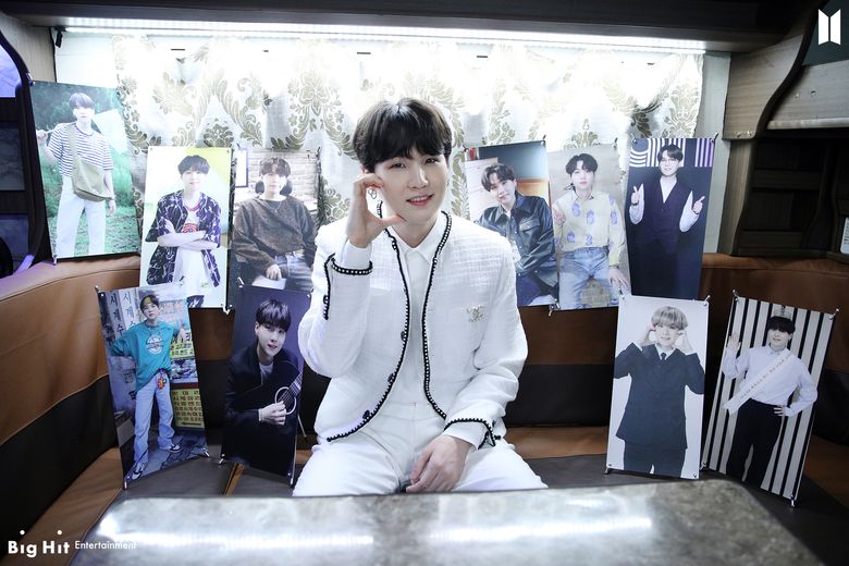 BTS s Suga Snaps A Photo With 10 Of His Miniature Banners  - 28