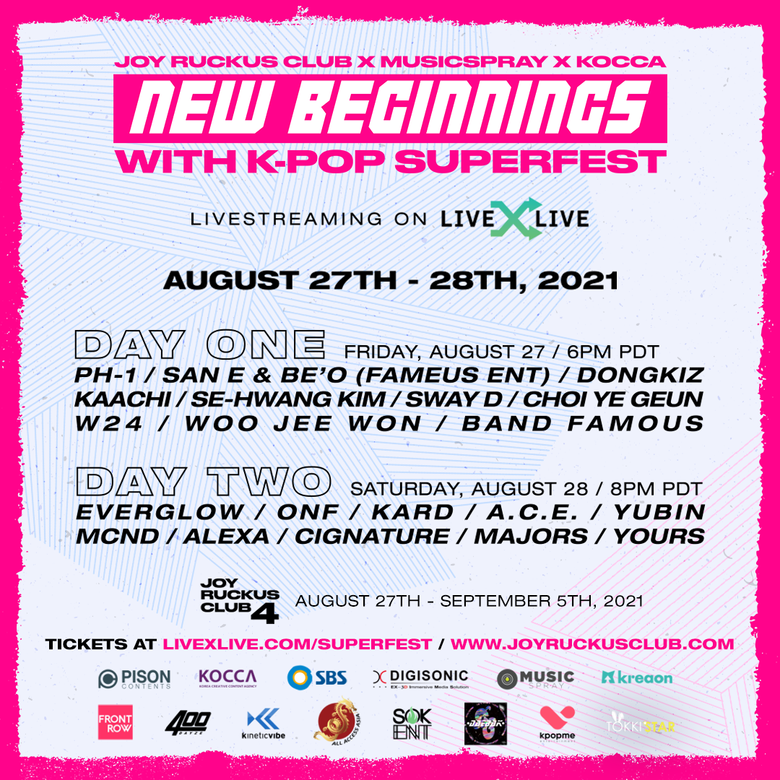 Joy Ruckus Club 4  New Beginnings With K Pop SuperFest   Lineup And Ticket Details - 25