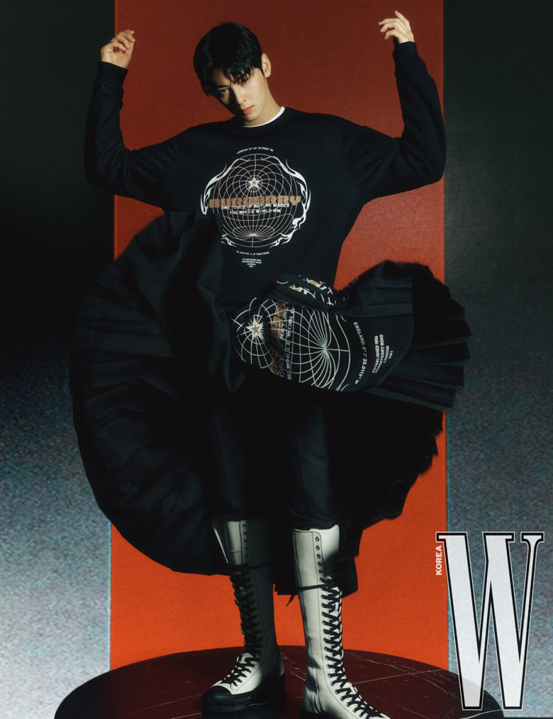 ASTRO's Cha EunWoo For W Korea Magazine December Issue