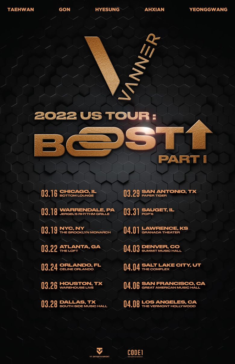 VANNER 2022 “BOOST UP PART 1” US Tour: Cities And Ticket Details