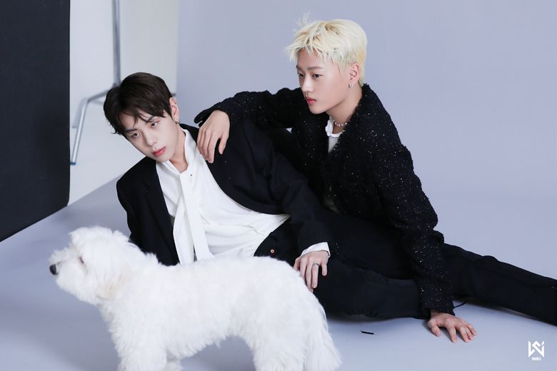 WEi's Kang SeokHwa And Kim DongHan For Marie Claire Magazine March Issue Behind-the-Scene