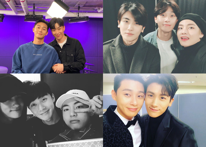 K Pop Besties  Park HyungSik  BTS  V   The Wooga Fam Including Park SeoJun  Choi WooShik  And Peakboy - 2