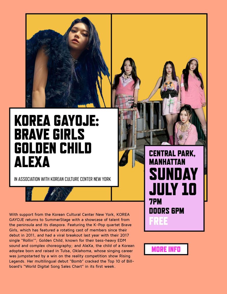 Brave Girls, Golden Child and AleXa To Perform At Capital One City Parks Foundation "SummerStage" Season