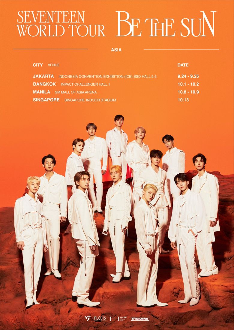 SEVENTEEN “BE THE SUN” World Tour: Cities And Ticket Details
