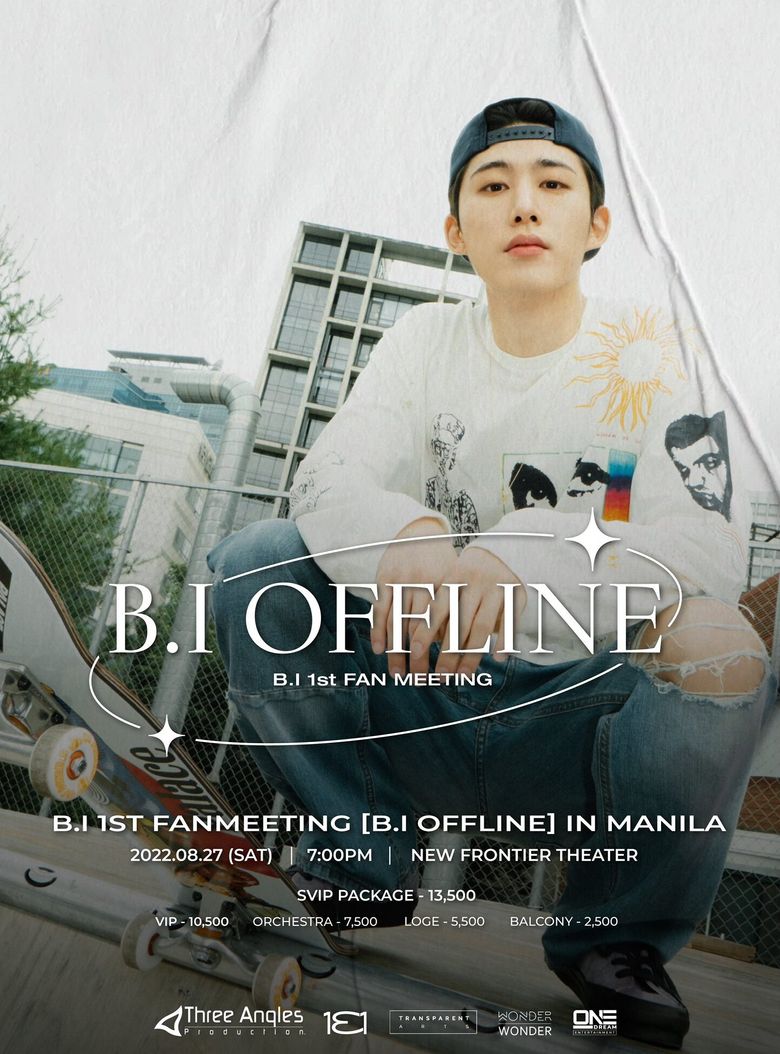 B.I's 1st Fanmeeting "B.I OFFLINE" In Manila: Ticket Details