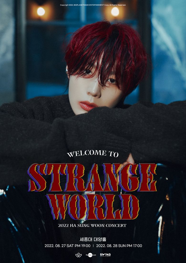  2022 Ha SungWoon “WELCOME TO STRANGE WORLD” Concert: Ticket Details