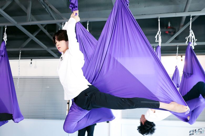 BTS Try Flying Yoga And Here Are Our Favorite Moments - 61