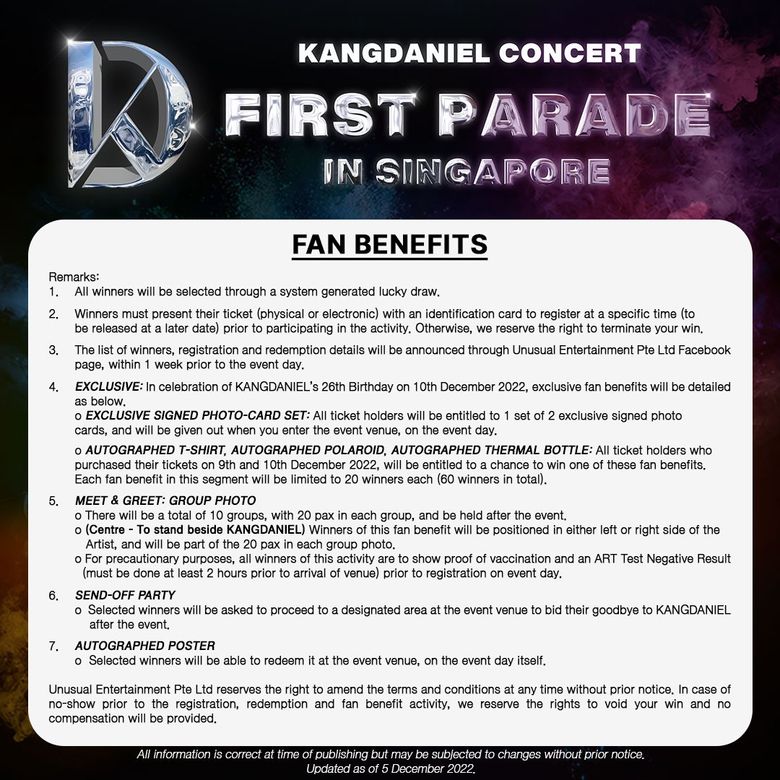 Here Is More Information About Kang Daniel’s “FIRST PARADE in Singapore”