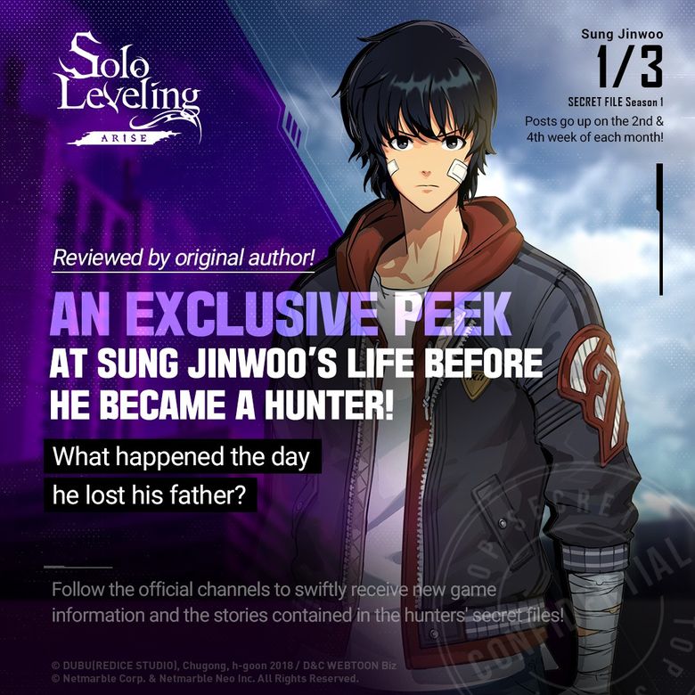 "Soil Leveling" Official Game Reveals Special Web Novel About Sung JinWoo's Past