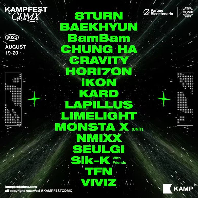 "Kamp Fest CDMX 2023" In Mexico Lineup And Ticket Details Kpopmap