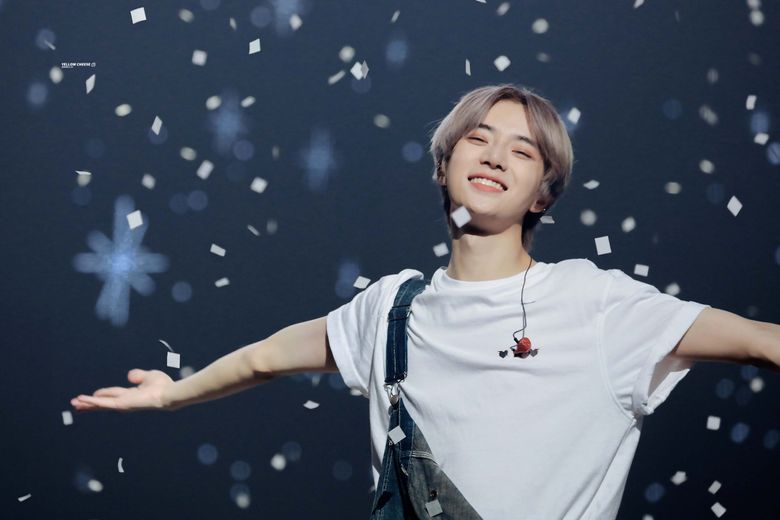  8 Male K-Pop Idols Looking Ethereal Under A Shower Of Confettis