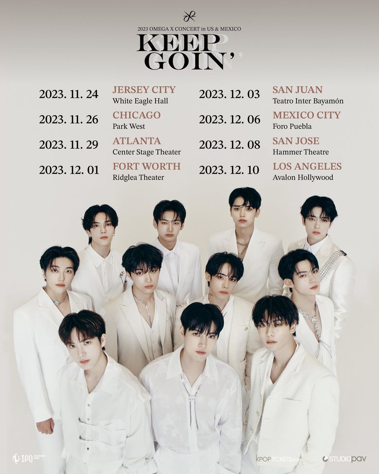  2023 OMEGA X "KEEP GOIN'" Concert Tour In US And Mexico: Cities And Ticket Details
