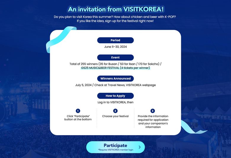 Make Your Summer In Korea Unforgettable With “GS25 Music & Beer Festival” & “Have A Nice Trip 2024” + Details On How To Win Tickets Through VISITKOREA