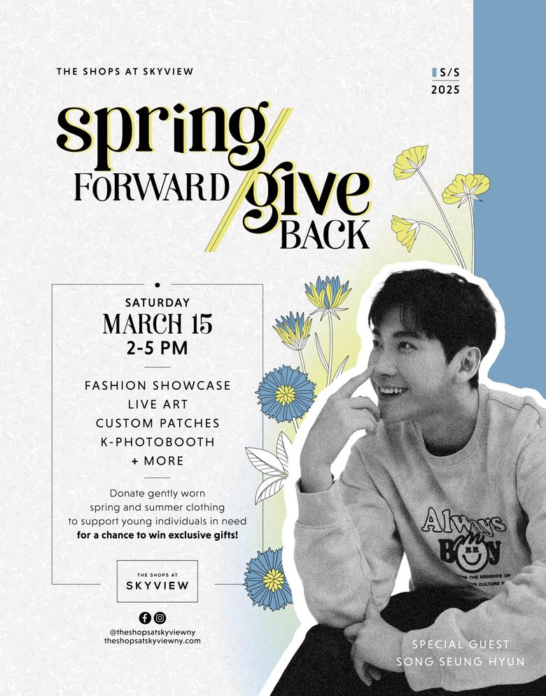 Song SeungHyun at The Shops at SKYVIEW’s “Spring Forward/Give Back” Event!