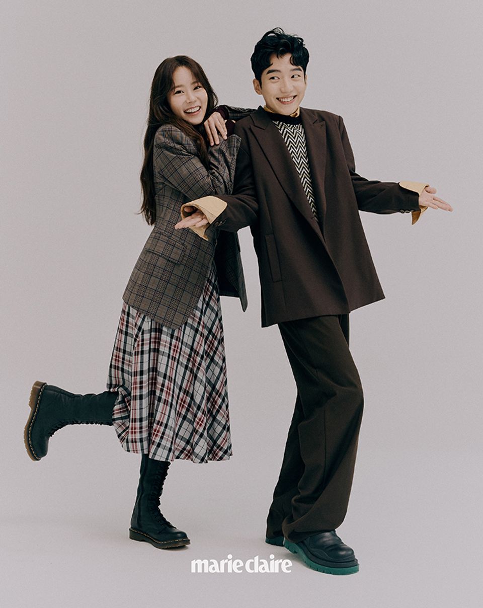 Хан Сынён и Ким Хён Мок для сентябрьского выпуска Marie Claire + за кадром